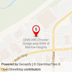 DARCARS Chrysler Dodge Jeep RAM of Marlow Heights on Auth Way, Marlow Heights Maryland - location map