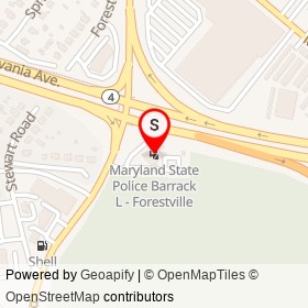 Maryland State Police Barrack L - Forestville on Forestville Road, Forestville Maryland - location map