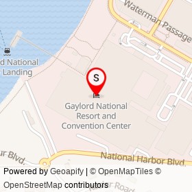 Gaylord National Resort and Convention Center on Waterfront Street, National Harbor Maryland - location map