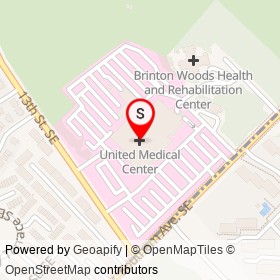 United Medical Center on Southern Avenue Southeast, Washington Maryland - location map