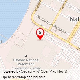 National Pastime Sports Bar & Grill on Waterfront Street, National Harbor Maryland - location map
