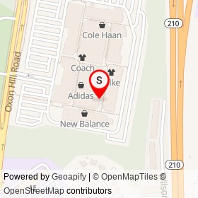 Wilsons Leather on Abbington Place, Oxon Hill Maryland - location map