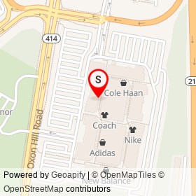 Fossil on Tanger Boulevard, Oxon Hill Maryland - location map