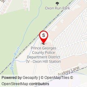 Prince Georges County Police Department District IV - Oxon Hill Station on Audrey Lane, Glassmanor Maryland - location map