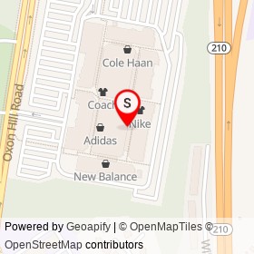 Johnny Rockets on Wilson Bridge Drive, Oxon Hill Maryland - location map