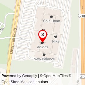 Adidas on Tanger Boulevard, Oxon Hill Maryland - location map