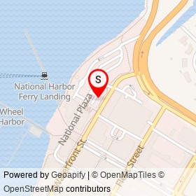 Tesla Supercharger on Waterfront Street, National Harbor Maryland - location map