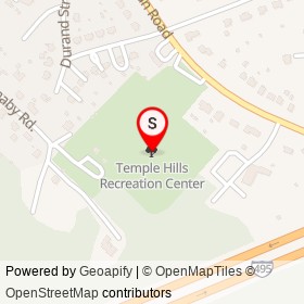 Temple Hills Recreation Center on , Marlow Heights Maryland - location map