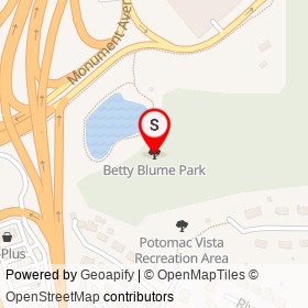 Betty Blume Park on , National Harbor Maryland - location map