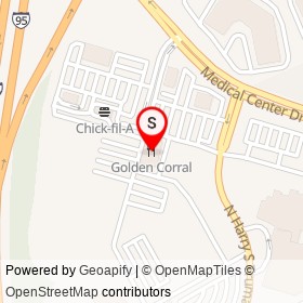 Golden Corral on Shoppers Way, Lake Arbor Maryland - location map