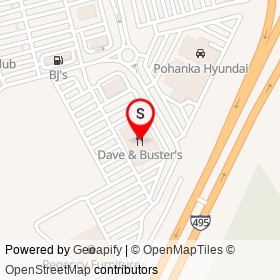 Dave & Buster's on Capital Beltway, Forestville Maryland - location map