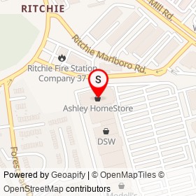 Ashley HomeStore on Ritchie Spur Road, Forestville Maryland - location map