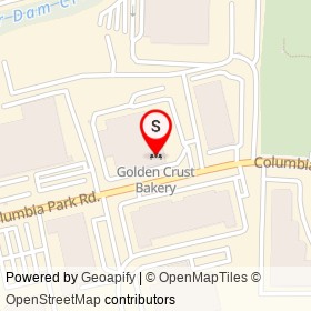 Golden Crust Bakery on Columbia Park Road, Landover Maryland - location map