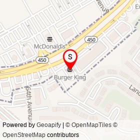 Burger King on Annapolis Road, Landover Hills Maryland - location map