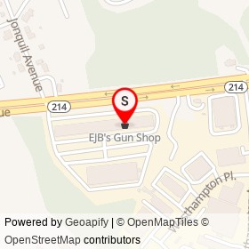 EJB's Gun Shop on Central Avenue, Capitol Heights Maryland - location map