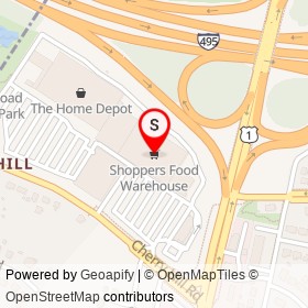 Shoppers Food Warehouse on Cherry Hill Road, College Park Maryland - location map