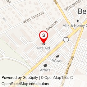 Rite Aid on Baltimore Avenue, Beltsville Maryland - location map
