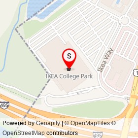 IKEA College Park on Baltimore Avenue, College Park Maryland - location map