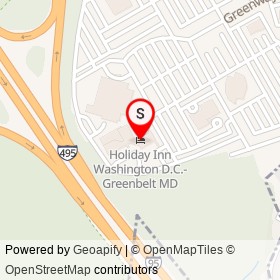 Holiday Inn Washington D.C.-Greenbelt MD on Hanover Drive, Greenbelt Maryland - location map