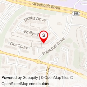 No Name Provided on Frankfort Court, Greenbelt Maryland - location map