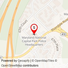 Maryland National Capital Park Police Headquarters on Riverdale Road, East Riverdale Maryland - location map
