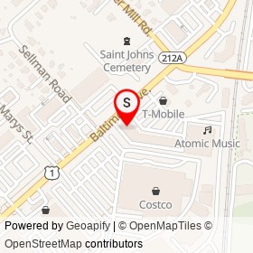 Advance Auto Parts on Baltimore Avenue, Beltsville Maryland - location map