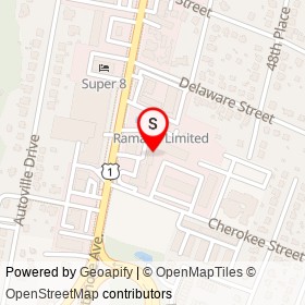 Howard Johnson Inn on Cherokee Street, College Park Maryland - location map