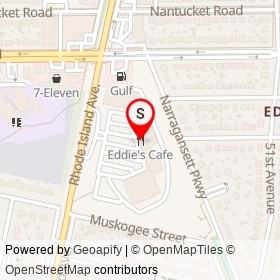 Eddie's Cafe on Rhode Island Avenue, College Park Maryland - location map