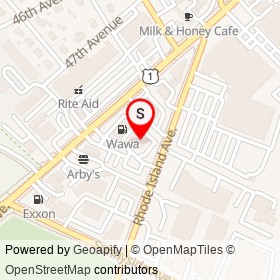 Wawa on Baltimore Avenue, Beltsville Maryland - location map
