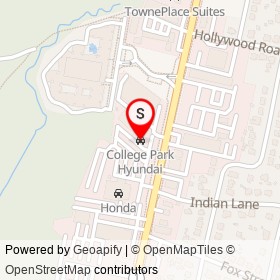 College Park Hyundai on Baltimore Avenue, College Park Maryland - location map
