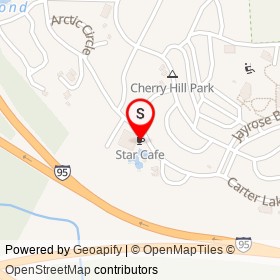 Star Cafe on Cherry Hill Road, Beltsville Maryland - location map