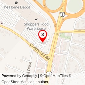 Starbucks on Cherry Hill Road, College Park Maryland - location map