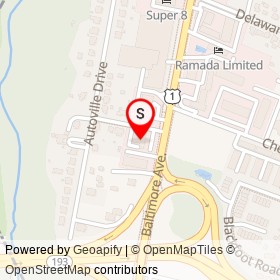 China Buffet on Baltimore Avenue, College Park Maryland - location map