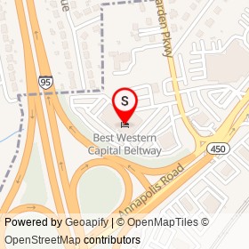 Best Western Capital Beltway on Princess Garden Parkway, Lanham Maryland - location map