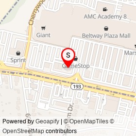 Silver Diner on Greenbelt Road, Greenbelt Maryland - location map
