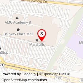 Burlington Coat Factory on Greenbelt Road, Greenbelt Maryland - location map
