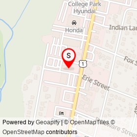 Mattress Land on Baltimore Avenue, College Park Maryland - location map