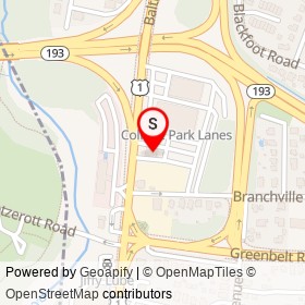 Pizza Hut on Baltimore Avenue, College Park Maryland - location map