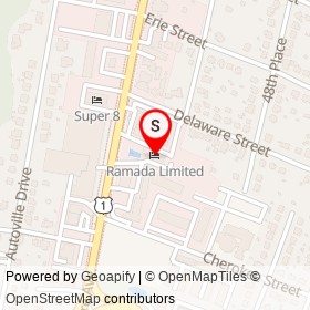 Ramada Limited on Baltimore Avenue, College Park Maryland - location map