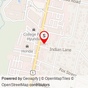 Sherwin-Williams on Indian Lane, College Park Maryland - location map