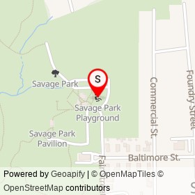 Savage Park Playground on Fair Street, Savage Maryland - location map