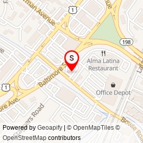 A Plus on 2nd Street, Laurel Maryland - location map