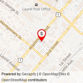 Laurel Motor Sales on Little Montgomery Avenue, Laurel Maryland - location map
