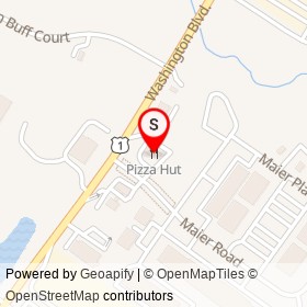 Pizza Hut on Maier Road, Laurel Maryland - location map