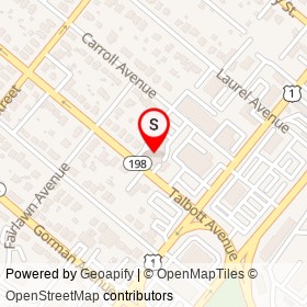 Donaldson Funeral Homes on Talbott Avenue, Laurel Maryland - location map