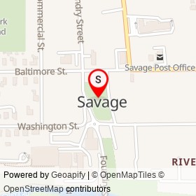 River Island on , Savage Maryland - location map