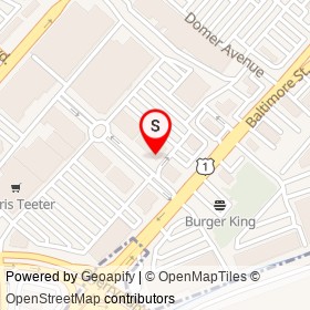 Moe's Southwest Grill on Baltimore Avenue, Laurel Maryland - location map