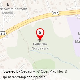 Beltsville North Park on , Beltsville Maryland - location map