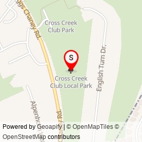 Cross Creek Club Local Park on , Fairland Maryland - location map
