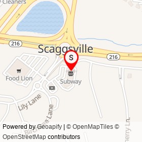 Dunkin' Donuts/Baskin-Robbins on Ice Crystal Drive, Scaggsville Maryland - location map